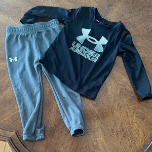 Under Armour Black Top with Gray Pants 18 mos